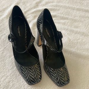 New with tag DOLCE & GABBANA high heels, black and grey